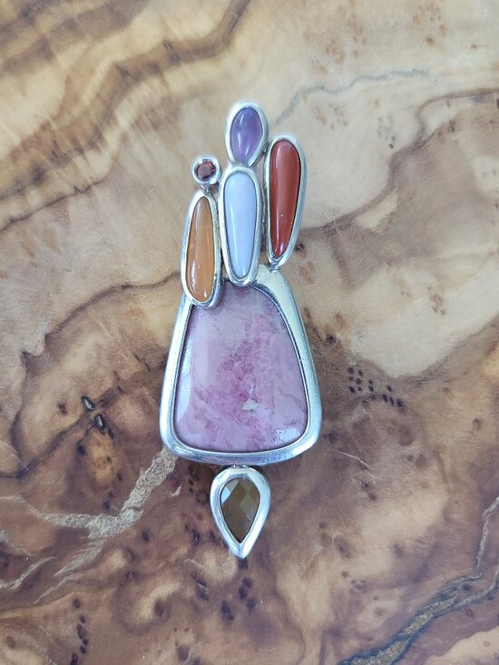 Whitney Kelly Jewelry - Multi Gemstone & Sterling Slide